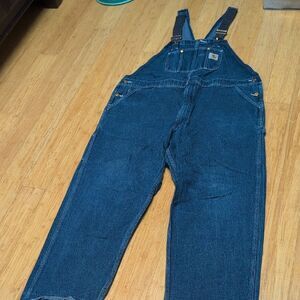 Carhartt Men's Dark Blue Denim Overalls